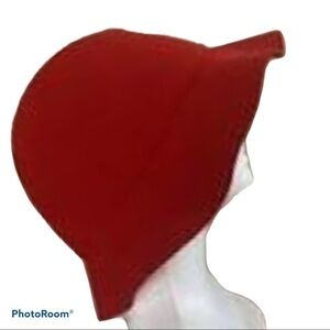 August hat company red  wool bucket hat